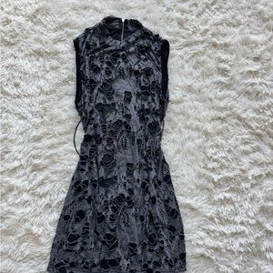 SHEIN Black Sheath Mini Dress Mock Neck